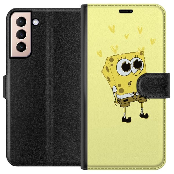 Kompatibelt Lommeboketui til Samsung Galaxy S21 Svampebob Firkant
