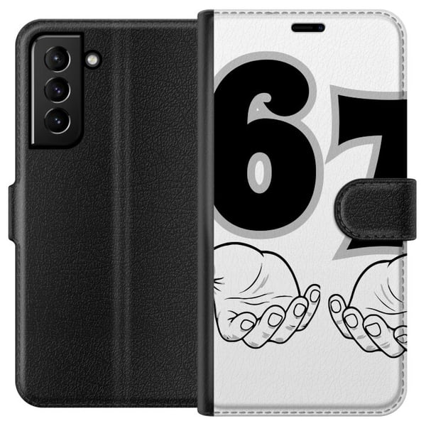 Kompatibel Tegnebogsetui til Samsung Galaxy S21+ 5G 67 meme-hænder-illustration i sort-hvid – stilren 6–7-grafik med hænder og et tydeligt minimalist Kompatibel Tegnebogsetui til Samsung Galaxy S21+ 5G 67 meme-hænder-illustration i sort-hvid – stilren 6–7-grafik med hænder og et tydeligt minimalist