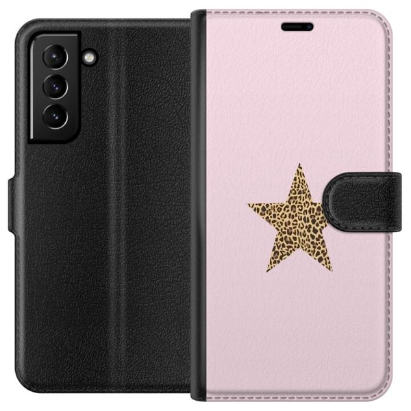 Kompatibelt Lommeboketui til Samsung Galaxy S21+ 5G Leopard stjerne Kompatibelt Lommeboketui til Samsung Galaxy S21+ 5G Leopard stjerne