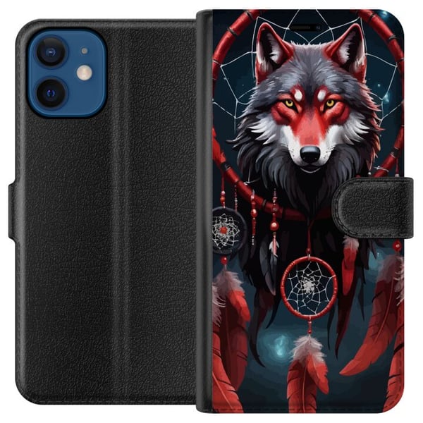 Kompatibelt Lommeboketui til Apple iPhone 12 Ulven