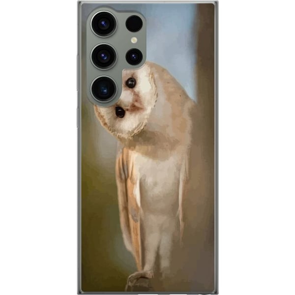 Kompatibel Mobilcover til Samsung Galaxy S23 Ultra Uggla Nyfiken Blick Fågelmotiv Skog Natur Grafiskt Design Kompatibel Mobilcover til Samsung Galaxy S23 Ultra Uggla Nyfiken Blick Fågelmotiv Skog Natur Grafiskt Design