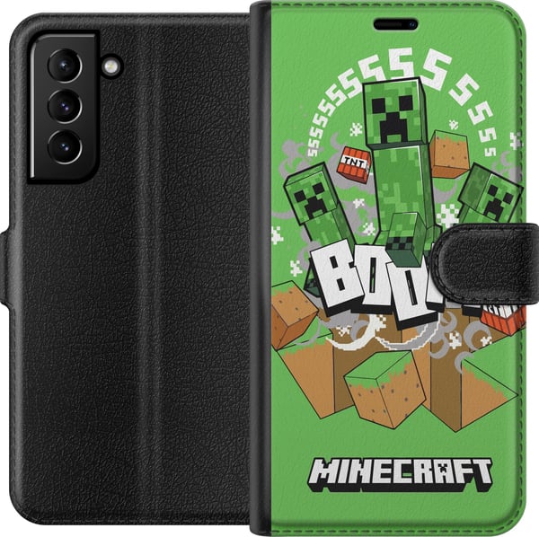 Kompatibelt Lommeboketui til Samsung Galaxy S21+ 5G Minecraft Boom