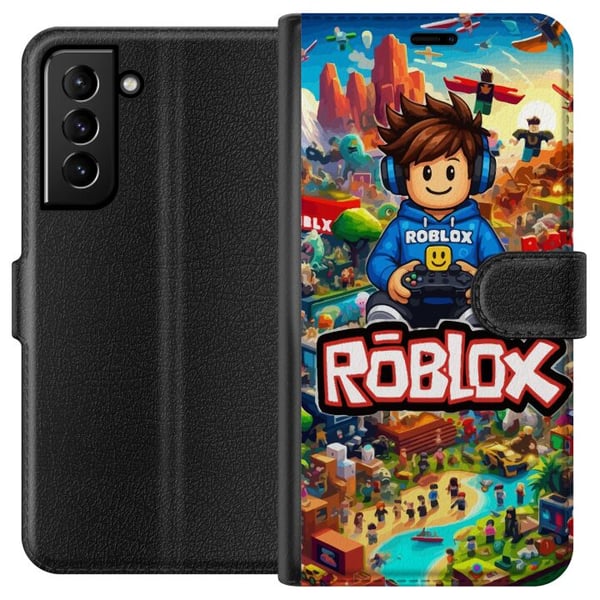 Kompatibelt Lommeboketui til Samsung Galaxy S21+ 5G Roblox-univers med spillkarakterer, actionfylte eventyr og flygende kjøretøy Kompatibelt Lommeboketui til Samsung Galaxy S21+ 5G Roblox-univers med spillkarakterer, actionfylte eventyr og flygende kjøretøy