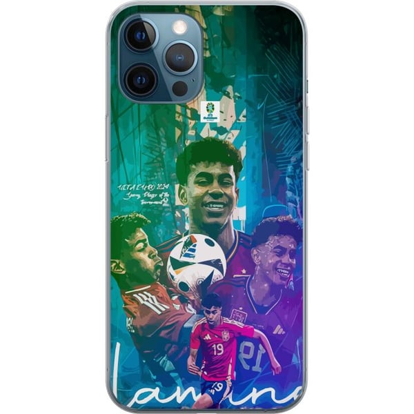 Yhteensopiva Puhelinkuori Apple iPhone 12 Pro Lamine Yamal -jalkapalloaihe Barcelonan ja Espanjan innoittamana värikkäässä tyylissä Yhteensopiva Puhelinkuori Apple iPhone 12 Pro Lamine Yamal -jalkapalloaihe Barcelonan ja Espanjan innoittamana värikkäässä tyylissä