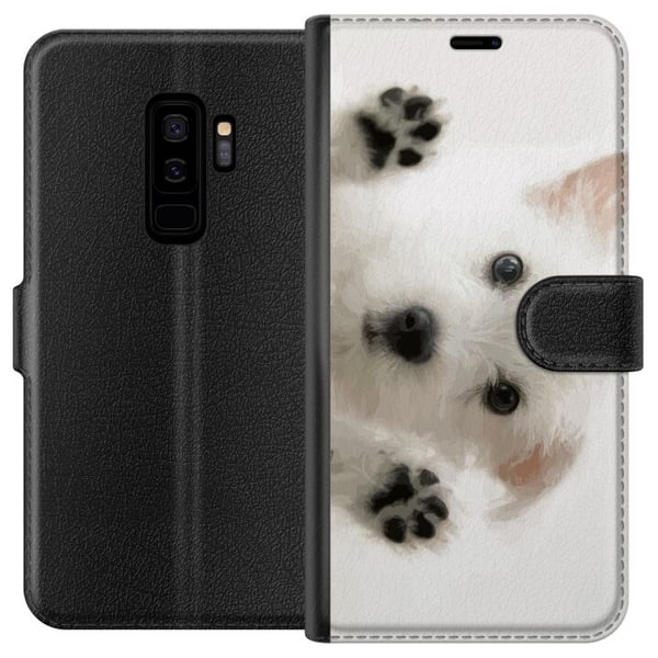 Kompatibelt Plånboksfodral till Samsung Galaxy S9+ Hund Kompatibelt Plånboksfodral till Samsung Galaxy S9+ Hund