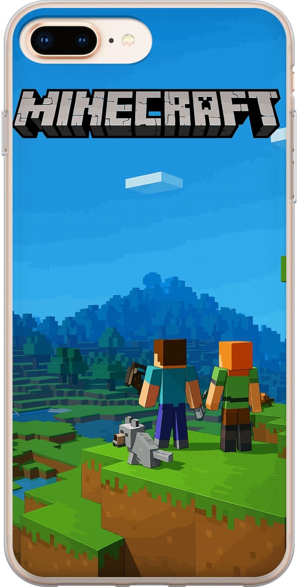 Kompatibelt Mobilskal till Apple iPhone 8 Plus Minecraft Key Art