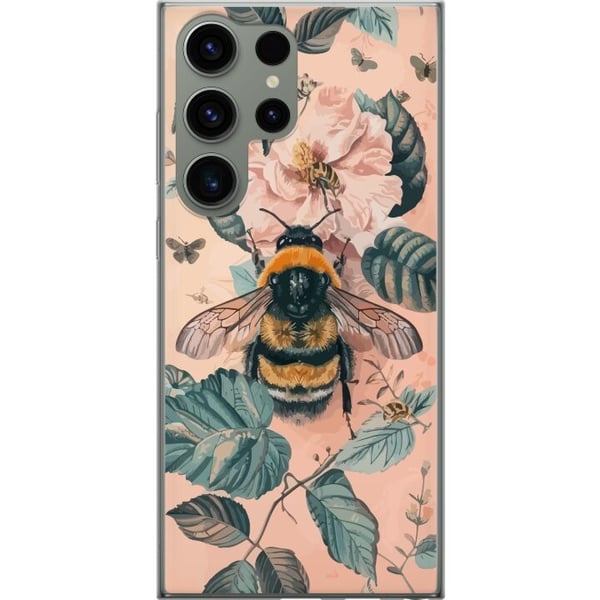 Kompatibel Mobilcover til Samsung Galaxy S23 Ultra Humle på blomst i pastelfarver, smukt naturinspireret design, der formidler ro, energi og harmoni