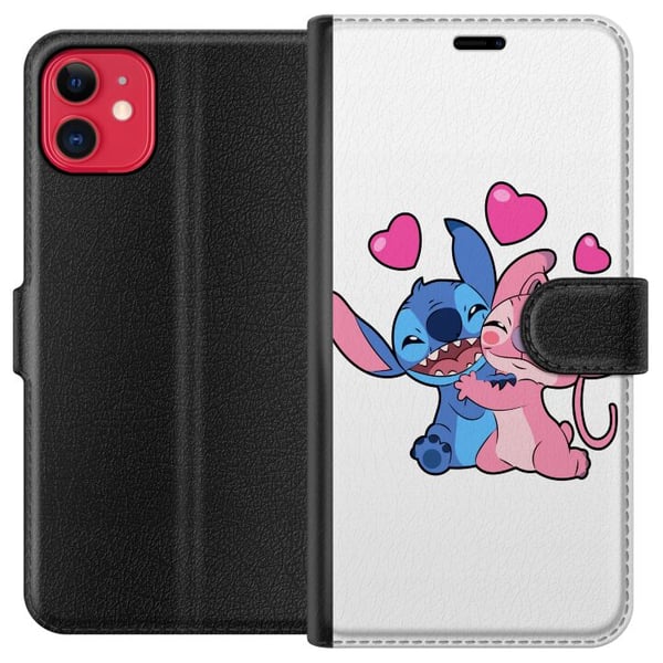 Kompatibelt Plånboksfodral till Apple iPhone 11 Lilo & Stitch Kompatibelt Plånboksfodral till Apple iPhone 11 Lilo & Stitch