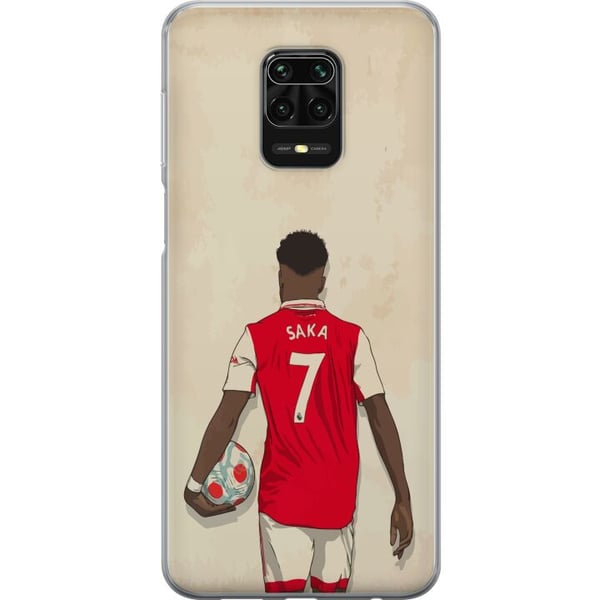 Yhteensopiva Puhelinkuori Xiaomi Redmi Note 9S Saka Fotboll Arsenal FC Motiv Spelare Premier League Yhteensopiva Puhelinkuori Xiaomi Redmi Note 9S Saka Fotboll Arsenal FC Motiv Spelare Premier League