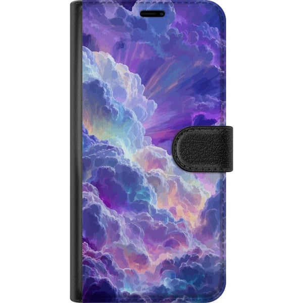 Kompatibelt Lommeboketui til Apple iPhone 11 Fantasilandskap av fargerike skyer i rosa, blått og lilla med myke former og lysstråler som gir en himme