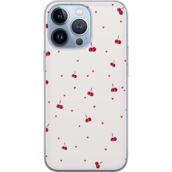 Yhteensopiva Puhelinkuori Apple iPhone 13 Pro Kirsikoita ja sydämiä valkoisella taustalla suloinen romanttinen design minimalistisella tunnelmalla ja Yhteensopiva Puhelinkuori Apple iPhone 13 Pro Kirsikoita ja sydämiä valkoisella taustalla suloinen romanttinen design minimalistisella tunnelmalla ja