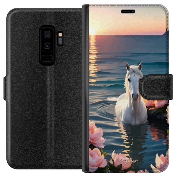 Kompatibelt Plånboksfodral till Samsung Galaxy S9+ Badande häst