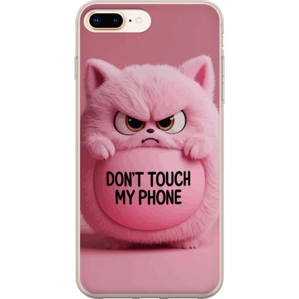 Kompatibel Mobilcover til Apple iPhone 8 Plus Humoristisk lyserød kat med teksten Don’t Touch My Phone – et sjovt og trendy motiv, der passer perfekt Kompatibel Mobilcover til Apple iPhone 8 Plus Humoristisk lyserød kat med teksten Don’t Touch My Phone – et sjovt og trendy motiv, der passer perfekt
