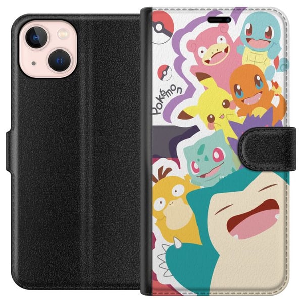 Kompatibelt Plånboksfodral till Apple iPhone 13 mini Pokemon Kompatibelt Plånboksfodral till Apple iPhone 13 mini Pokemon