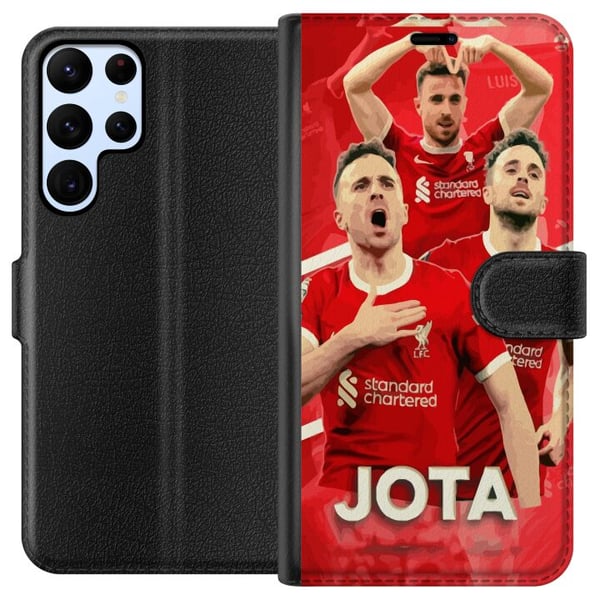 Yhteensopiva Lompakkokotelo Samsung Galaxy S22 Ultra 5G Liverpool Jota juliste Portugali hyökkääjä kärkipelaaja Premier League Reds jalkapallo pelaaj