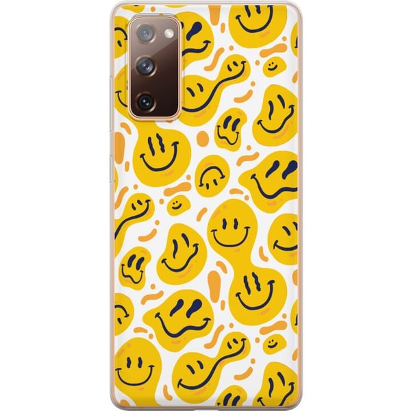 Kompatibelt Mobildeksel til Samsung Galaxy S20 FE Lekent smileymønster med gule former i moderne grafisk stil Kompatibelt Mobildeksel til Samsung Galaxy S20 FE Lekent smileymønster med gule former i moderne grafisk stil