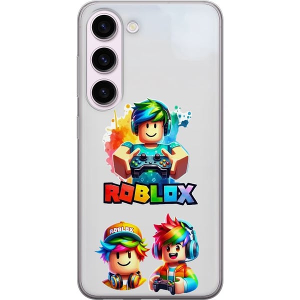 Kompatibelt Mobildeksel til Samsung Galaxy S23 Roblox Rainbow Gamer Design fargerik spillverden med karakterer i regnbuefarger fylt med glede og krea