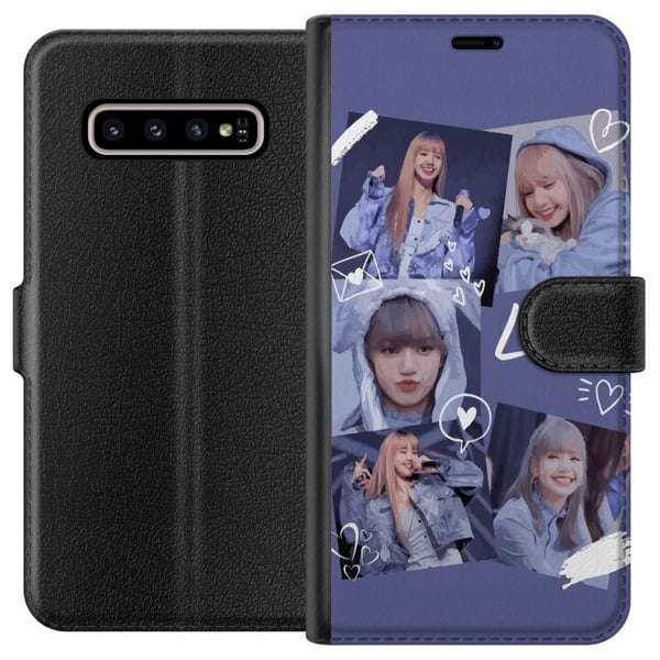 Kompatibelt Plånboksfodral till Samsung Galaxy S10+ Lisa Blackpink – Aesthetic K-pop Queen