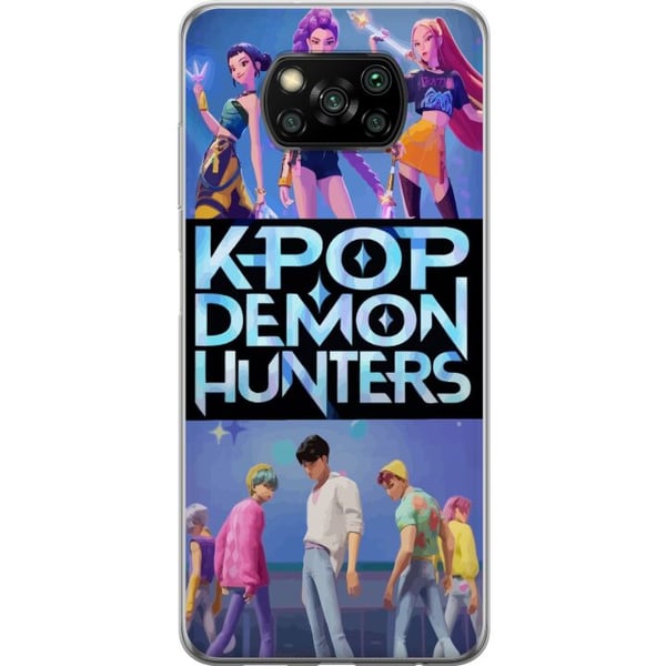 Kompatibel Mobilcover til Xiaomi Poco X3 NFC Kpop Demon Hunters koreansk idolband plakat anime gaming fantasy tegnefilm retrostil fanart design