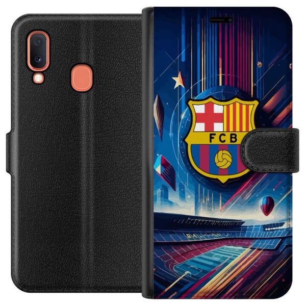 Kompatibelt Plånboksfodral till Samsung Galaxy A20e FC Barcelona Kompatibelt Plånboksfodral till Samsung Galaxy A20e FC Barcelona