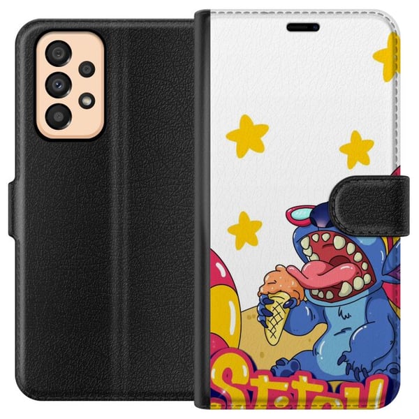 Yhteensopiva Lompakkokotelo Samsung Galaxy A33 5G Stitch Glass