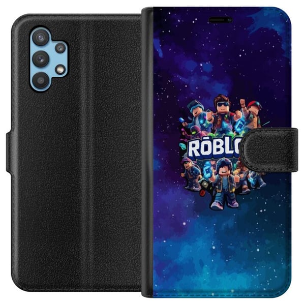Kompatibelt Plånboksfodral till Samsung Galaxy A32 5G Roblox gamingdesign med avatarer galaxbakgrund blå och lila toner populär Roblox stil episk car Kompatibelt Plånboksfodral till Samsung Galaxy A32 5G Roblox gamingdesign med avatarer galaxbakgrund blå och lila toner populär Roblox stil episk car