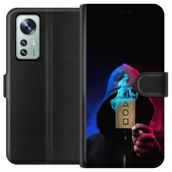 Yhteensopiva Lompakkokotelo Xiaomi 12 Squid Game juliste Netflix korealainen sarja selviytymisdraama naamio kortti hupullinen retrodesign trilleri fa