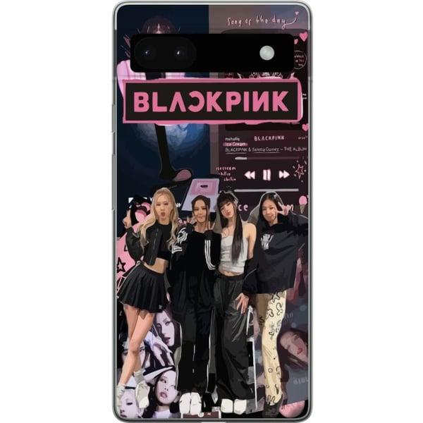 Yhteensopiva Puhelinkuori Google Pixel 6a BLACKPINK-kollaasi musiikkisoitin muotiestetiikka vaaleanpunainen musta K-pop-design