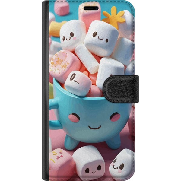 Kompatibel Tegnebogsetui til OnePlus 8 Pro Kawaii marshmallow smile kawaii-design med søde figurer i kop, farverig og glad stil