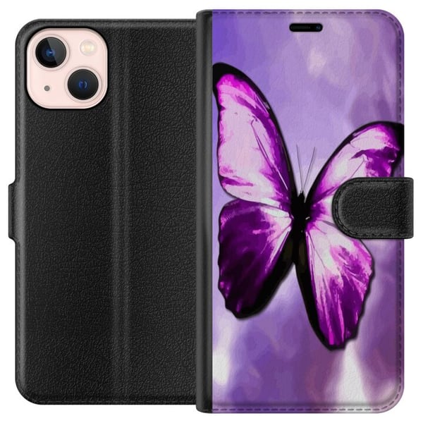 Kompatibelt Lommeboketui til Apple iPhone 13 mini Fjäril Kompatibelt Lommeboketui til Apple iPhone 13 mini Fjäril