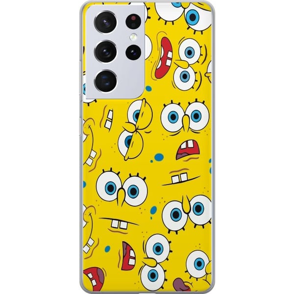 Kompatibelt Mobildeksel til Samsung Galaxy S21 Ultra 5G SvampeBob Firkant Kompatibelt Mobildeksel til Samsung Galaxy S21 Ultra 5G SvampeBob Firkant