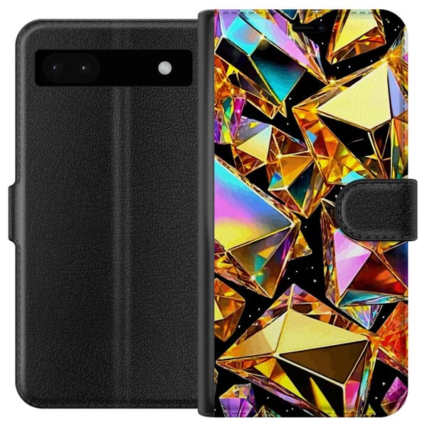 Yhteensopiva Lompakkokotelo Google Pixel 6a 3D Kulta