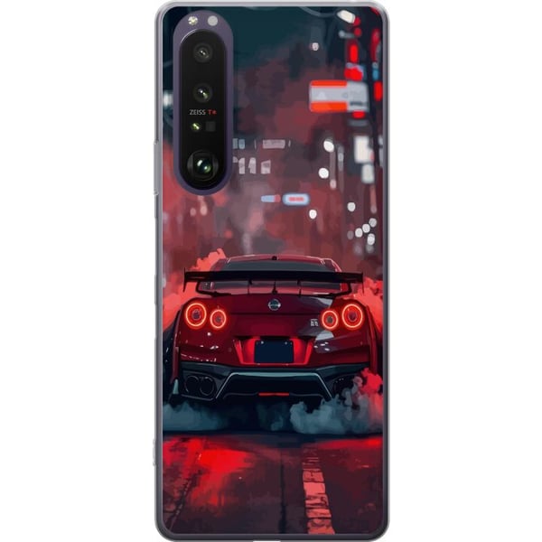 Kompatibel Mobilcover til Sony Xperia 1 III Rød sportsbil drifting racing tuning