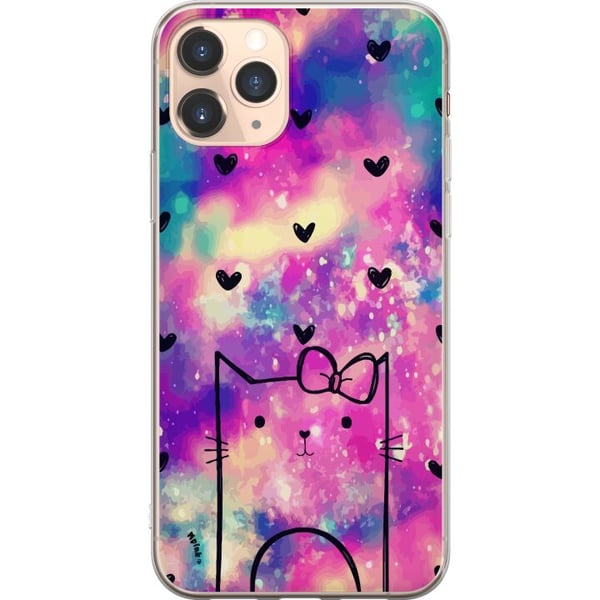 Kompatibelt Mobilskal till Apple iPhone 11 Pro Katt med hjärtan