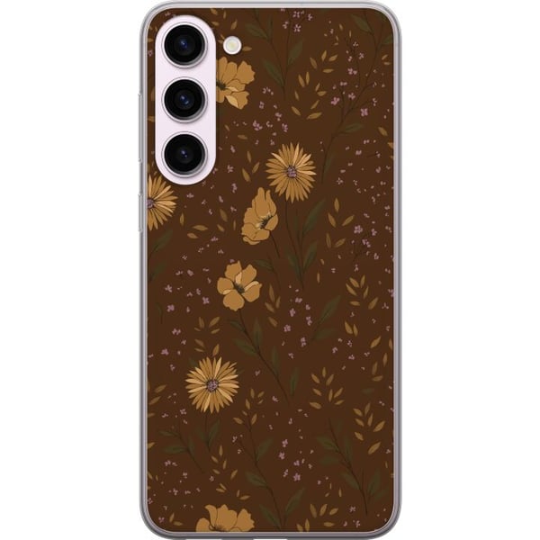 Kompatibel Mobilcover til Samsung Galaxy S23+ Retro blomstermønster brun baggrund blomster vintage 70’er-stil boheme tapetdesign tryk Kompatibel Mobilcover til Samsung Galaxy S23+ Retro blomstermønster brun baggrund blomster vintage 70’er-stil boheme tapetdesign tryk