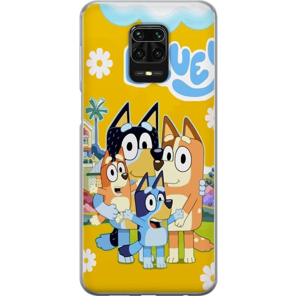 Kompatibel Mobilcover til Xiaomi Redmi Note 9S Farverig familieillustration med legesyge hundekarakterer – varm børneplakat, perfekt til børneværelse