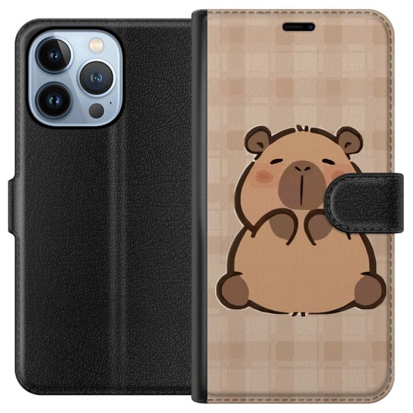 Kompatibelt Lommeboketui til Apple iPhone 13 Pro Mobilskal kawaii capybara flera figurer japansk stil