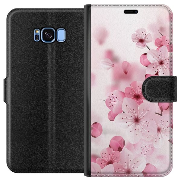 Kompatibelt Lommeboketui til Samsung Galaxy S8 Kirsebærblomst Kompatibelt Lommeboketui til Samsung Galaxy S8 Kirsebærblomst