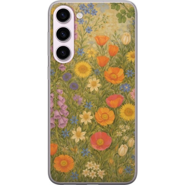 Kompatibel Mobilcover til Samsung Galaxy S23+ Eng i fuldt flor med vilde farver og nostalgisk stemning Kompatibel Mobilcover til Samsung Galaxy S23+ Eng i fuldt flor med vilde farver og nostalgisk stemning