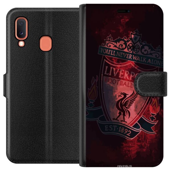 Kompatibelt Plånboksfodral till Samsung Galaxy A20e Liverpool Kompatibelt Plånboksfodral till Samsung Galaxy A20e Liverpool