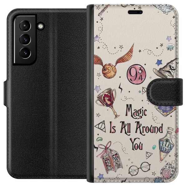 Kompatibelt Lommeboketui til Samsung Galaxy S21+ 5G Harry Potter Kompatibelt Lommeboketui til Samsung Galaxy S21+ 5G Harry Potter