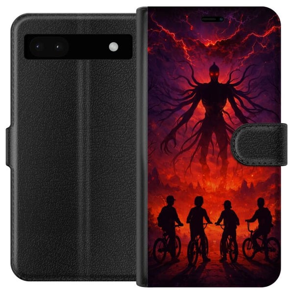 Yhteensopiva Lompakkokotelo Google Pixel 6a Stranger Thingsistä inspiroitunut synkkä fantasiahenkinen kuvitus, jossa on yliluonnollinen olento, salam