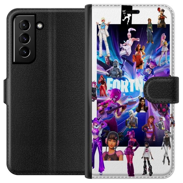 Kompatibelt Lommeboketui til Samsung Galaxy S21+ 5G Fortnite Kompatibelt Lommeboketui til Samsung Galaxy S21+ 5G Fortnite