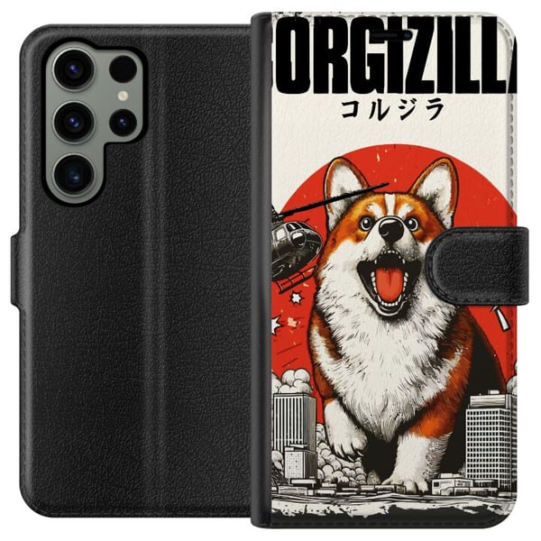 Kompatibel Tegnebogsetui til Samsung Galaxy S23 Ultra Corgizilla