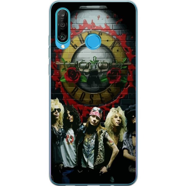 Kompatibel Mobilcover til Huawei P30 lite Guns N Roses Rockband Guitar Musik