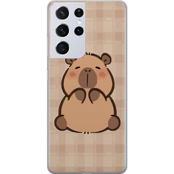Kompatibel Mobilcover til Samsung Galaxy S21 Ultra 5G Mobilskal kawaii capybara flera figurer japansk stil
