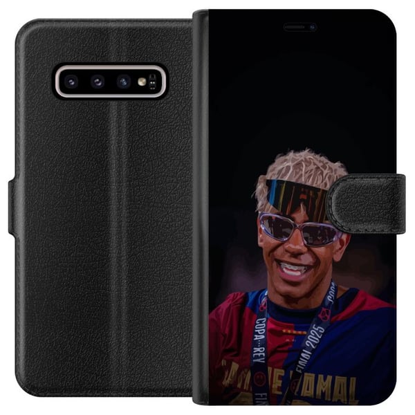 Kompatibel Tegnebogsetui til Samsung Galaxy S10+ Lamine Yamal mobiltaske i elegant sportsdesign