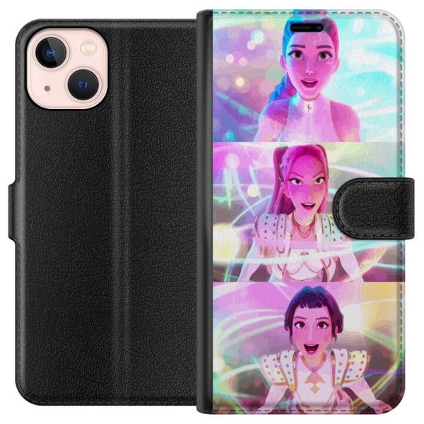 Kompatibelt Lommeboketui til Apple iPhone 13 mini KPop Demon Hunters samledukke begrenset utgave Kompatibelt Lommeboketui til Apple iPhone 13 mini KPop Demon Hunters samledukke begrenset utgave
