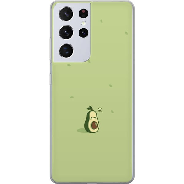 Kompatibel Mobilcover til Samsung Galaxy S21 Ultra 5G Sød avocadodesign i grønt, sød moderne illustration, der spreder glæde og frisk energi