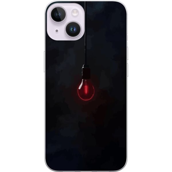 Kompatibel Mobilcover til Apple iPhone 14 Plus Mørkerød pære i mørkt miljø, elegant futuristisk design med et kunstnerisk touch til dig, der kan lide